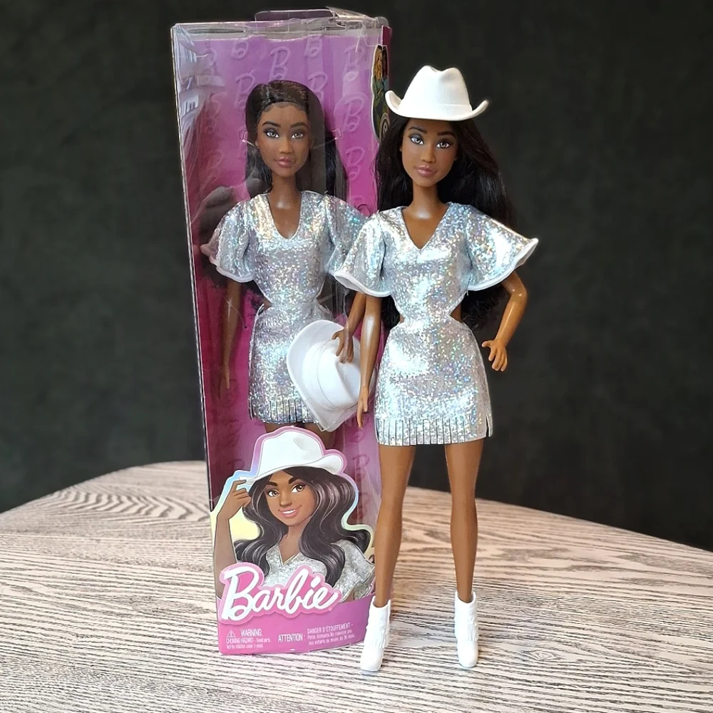 barbie glitter dress Barbie Signature Barbie in Gold Disco Jumpsuit – Oak City Sales main image 0